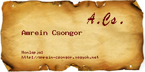 Amrein Csongor névjegykártya