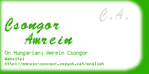 csongor amrein business card